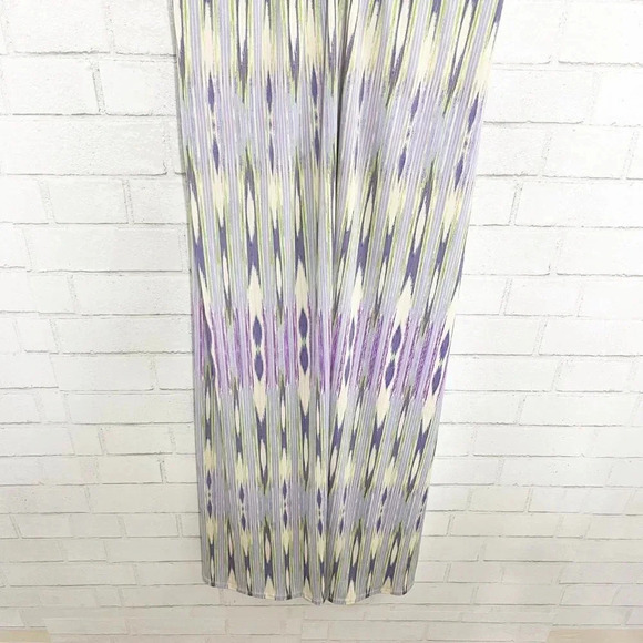 Natori Purple & Green Patterned Sleeveless Maxi Dress Women's Size Medium - Picture 5 of 9